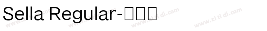 Sella Regular字体转换
